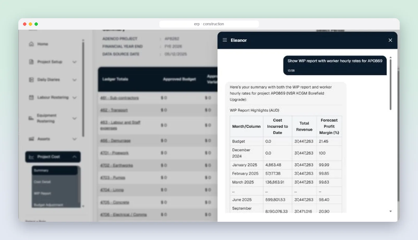 ERP & AI System — Construction